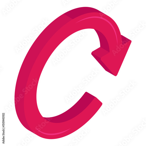 An icon design of reload arrow