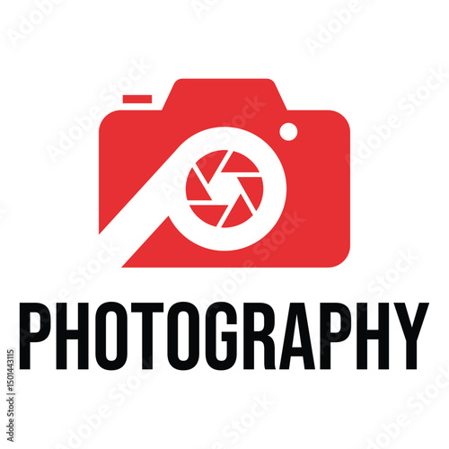p letter photography camera flat minimalist logo design