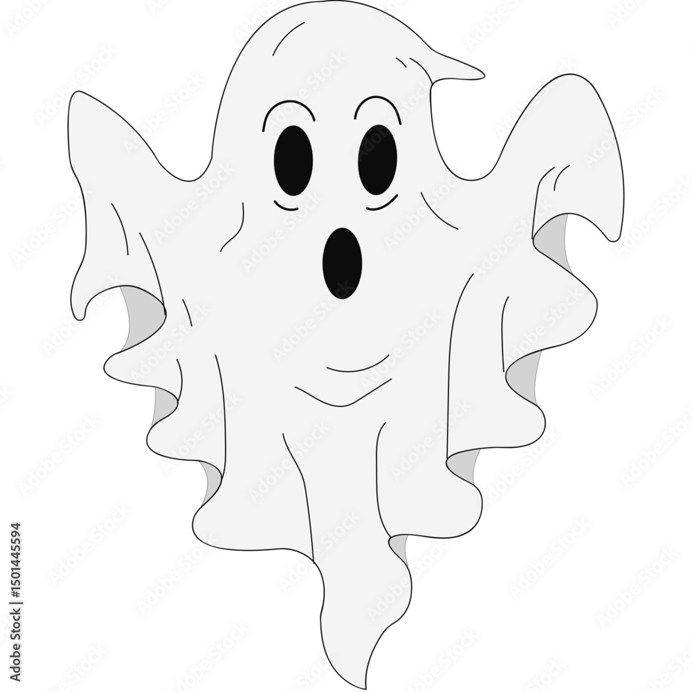 Obraz premium Ghost Halloween Illustration