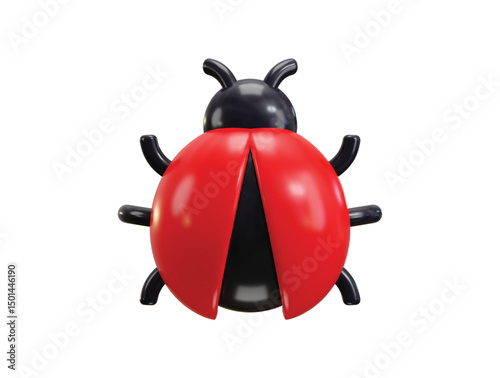 Bug beetle icon 3d render concept of Find errors, computer software bug icon vector illustration