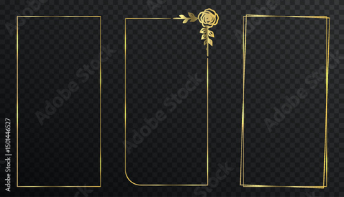 Minimalist gold frame curves in refined geometric shapes.
Rectangular border glows softly with line art precision.
Black background enhances rich golden contrast beautifully.
Elegant textbox design pe