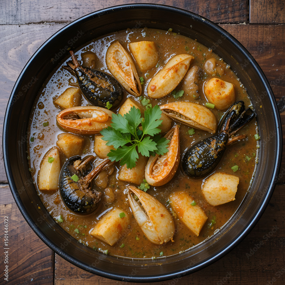 Tapado is a flavorful seafood soup popular in Central American countries like Guatemala and Honduras, especially within the Garifuna community. Tapado is a flavorful seafood soup popular in Central American countries like Guatemala and Honduras, especially within the Garifuna community.