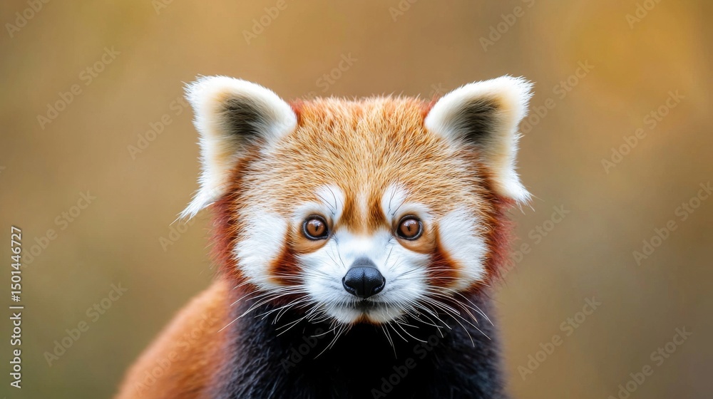 Obraz premium Adorable Red Panda Portrait, Close up of a Red Panda's Face