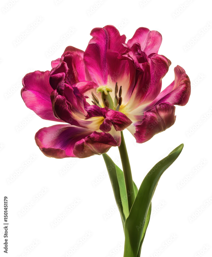 Obraz premium Stunning Purple Double Late Tulip Flower Bloom Close-Up Photography
