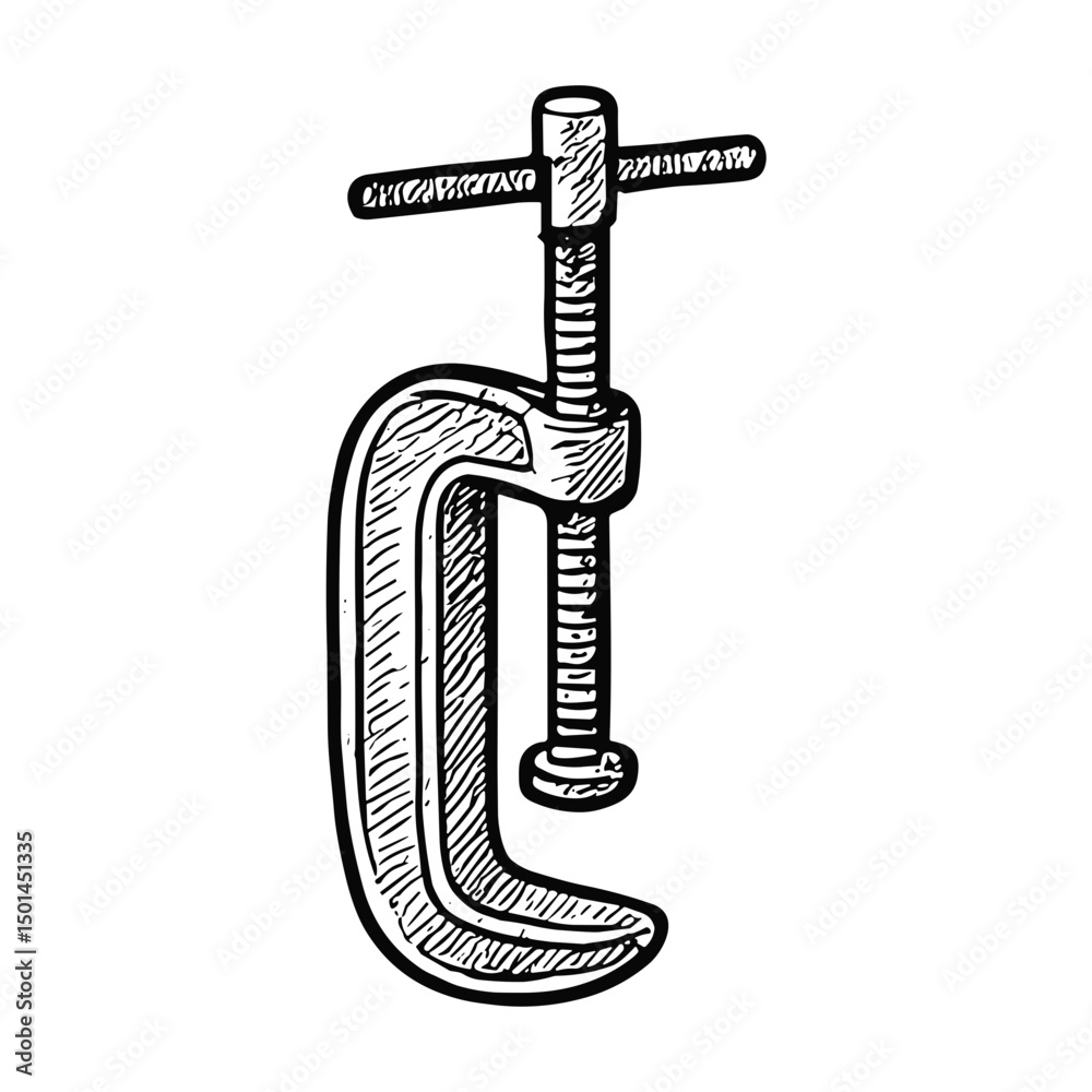 Naklejka premium C-clamp