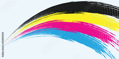 abstract cmyk color stripes background. EPS 10