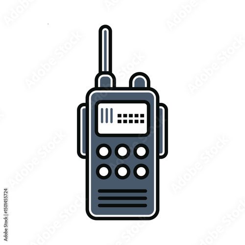 Walkie Talkie Icon Vector Art Illustration Design