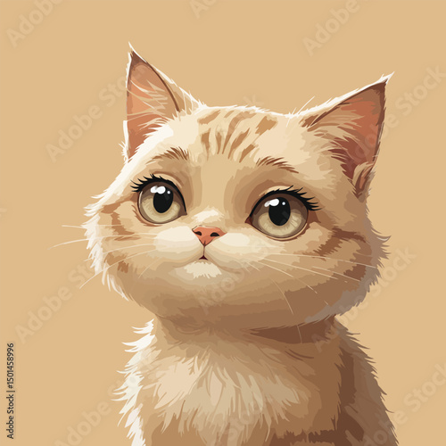 a whimsical roundfaced cat stic 3.eps