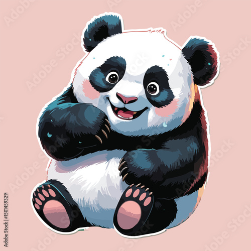 create a brightly colored cheerful sticker 1.eps