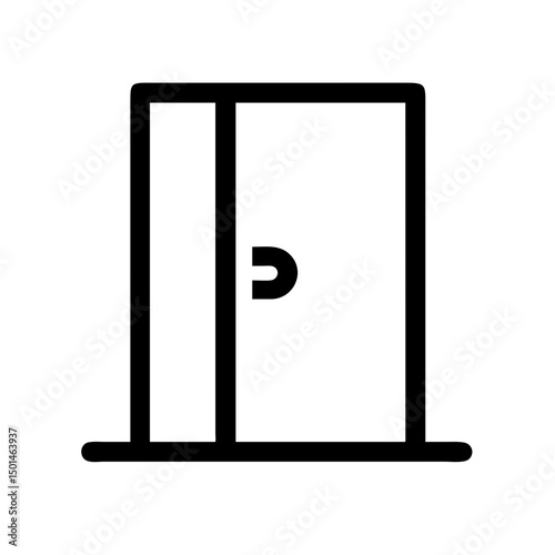 Simple door icon, for website design, app interface, and branding