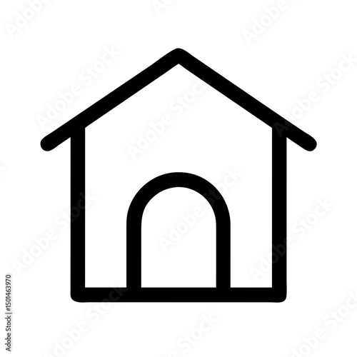 Dog house icon, simple design, for websites
