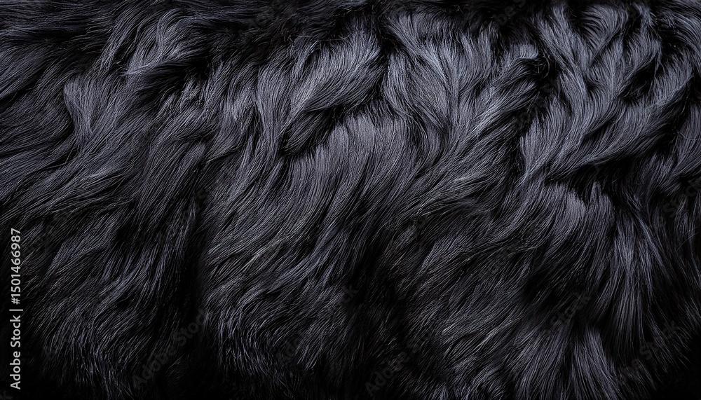 Naklejka premium seamless black sheep fur pattern texture background