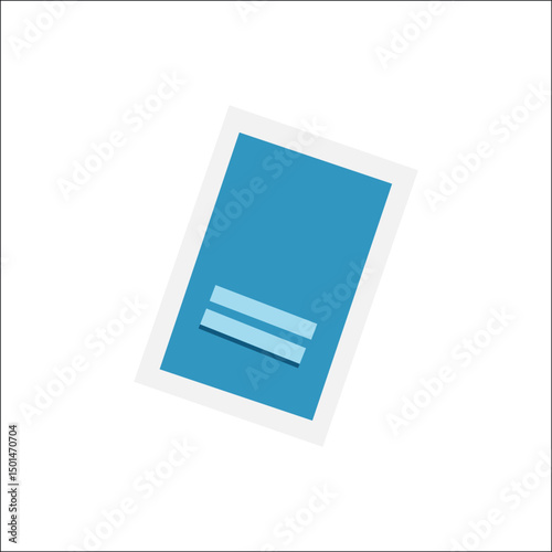 Blue Rectangle Icon: A simple, clean design featuring a tilted, light blue rectangle with two parallel lines near the bottom, ideal for app icons, presentations or websites. 