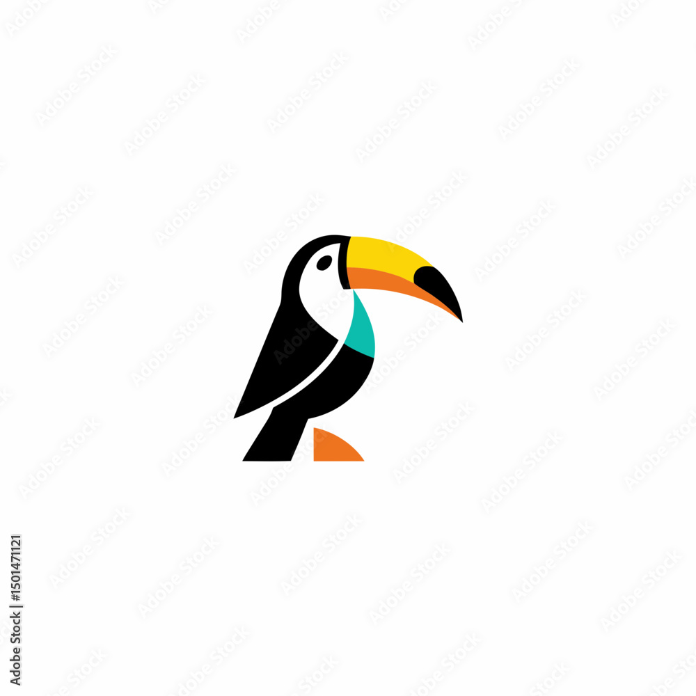 Naklejka premium uncommon bird logo design 