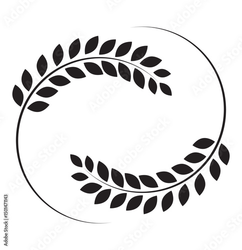 Wheat ears icon set. Wheat logo. Grain spikes set icons. Grain icon. Agriculture symbol. vector illustration.