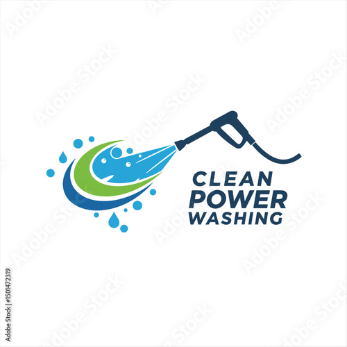Illustration vector graphic of pressure power wash spray logo design
