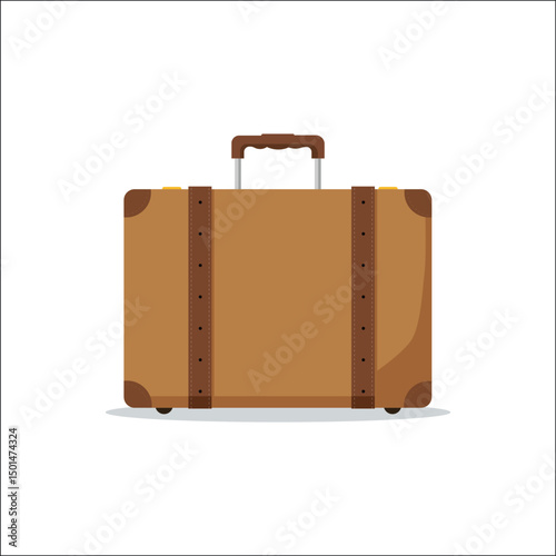 Travel Essential: A close-up, stylized illustration of a vintage-style travel suitcase, evoking wanderlust and the excitement of embarking on an adventure.