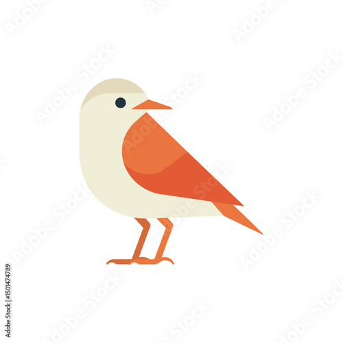 Stylized lark bird vector illustration

