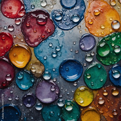 drops of water on a glass