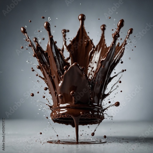 chocolate splash isolated on white background