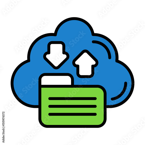 Cloud storage Colorful Icon