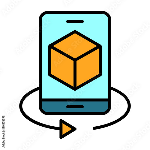 3d modeling Colorful Icon