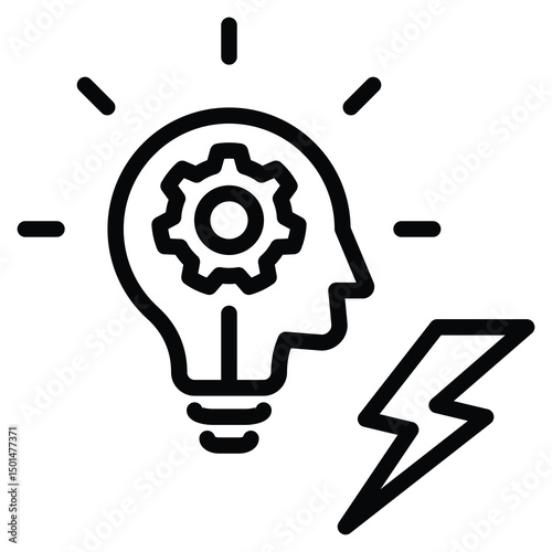 Disruptive Innovation icon line vector illustration