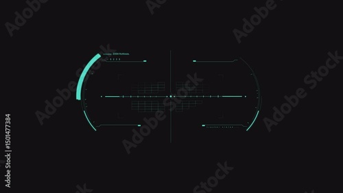 Binocular hud view in 4k with transparent background