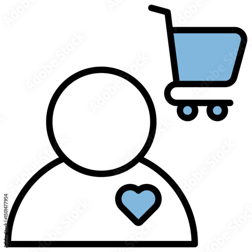 Consumer Blue Black Icon