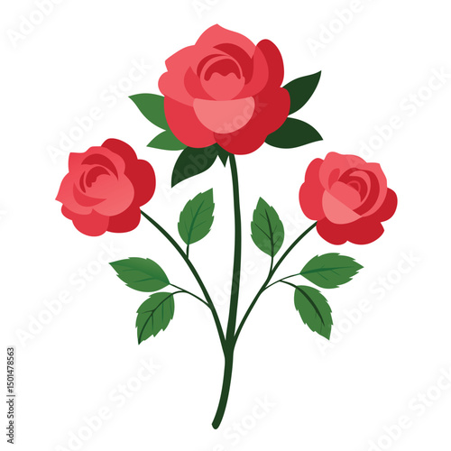 white background soft watercolor flower bunch