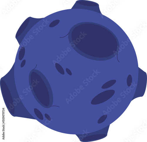 Abstract Purple Planet Illustration