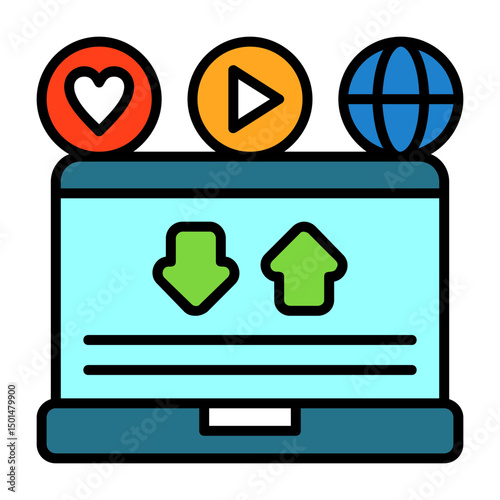 Digital Media Colorful Icon