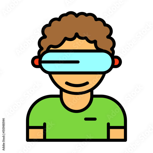 Virtual reality Colorful Icon