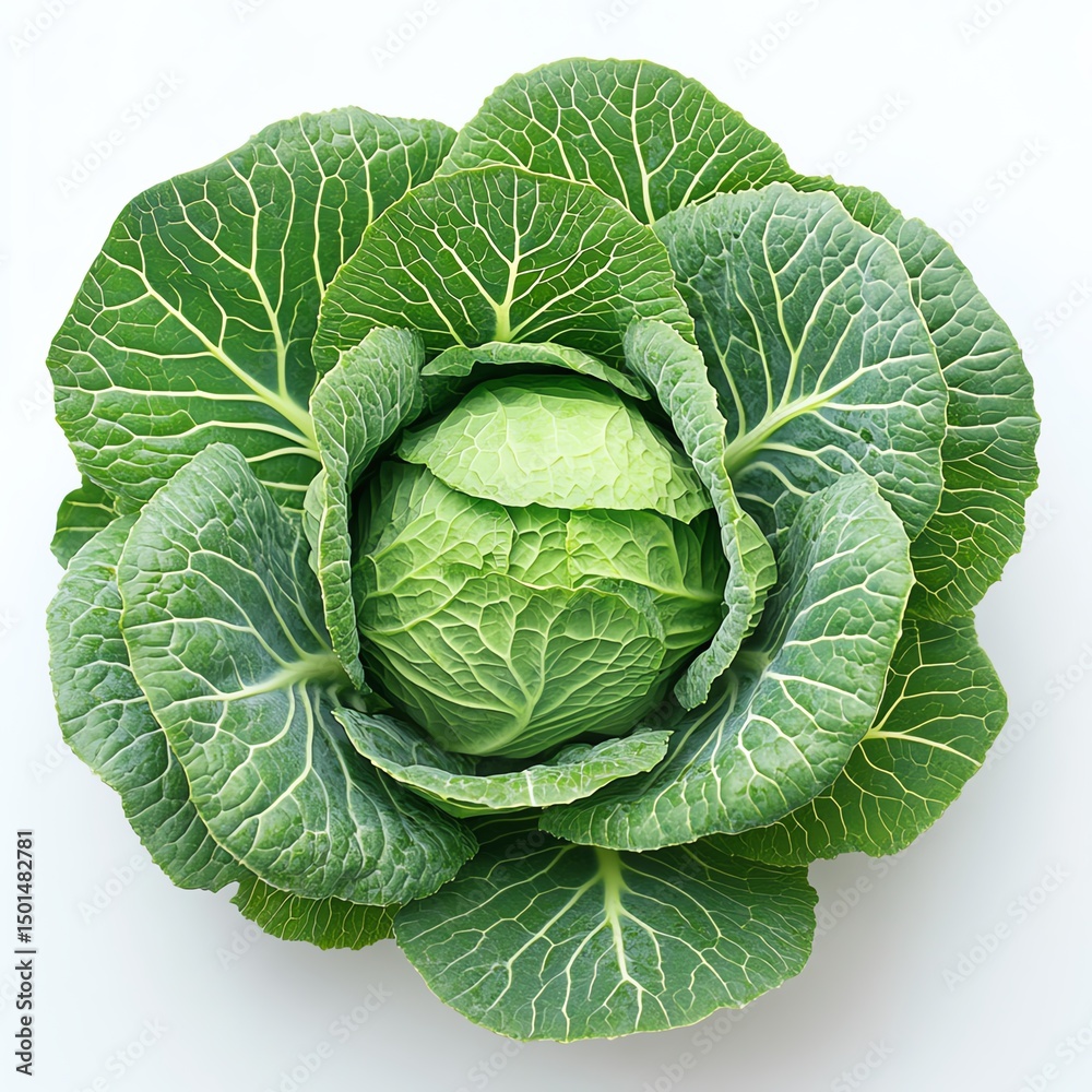 Fototapeta premium Beautiful decorative cabbage leaves high resolution for isolate image
