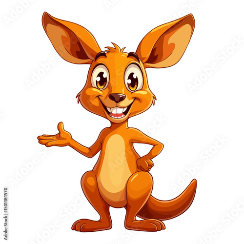 kangaroo cartoon animal vector illustration