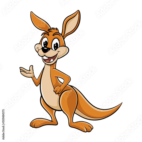 kangaroo cartoon animal vector illustration