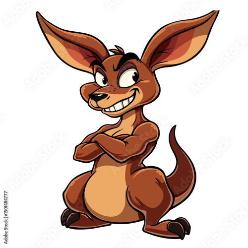 kangaroo cartoon animal vector illustration