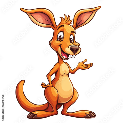 kangaroo cartoon animal vector illustration