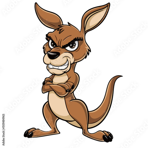 kangaroo cartoon animal vector illustration