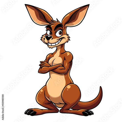 kangaroo cartoon animal vector illustration