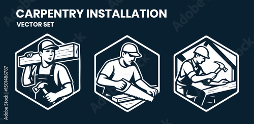 Electrical Installation Vector Set Simple Clean Illustration