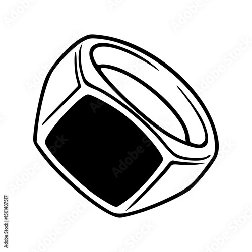 modern signet ring vector illustration