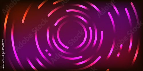 Colorful neon circles. Halftone dots circle. Vector. EPS 10.