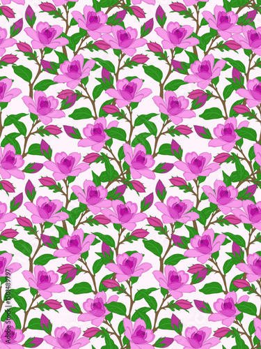 Colorful flower pattern on white background