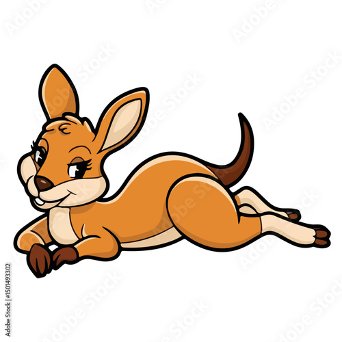 kangaroo cartoon animal vector illustration