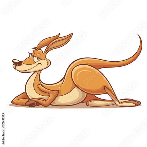 kangaroo cartoon animal vector illustration