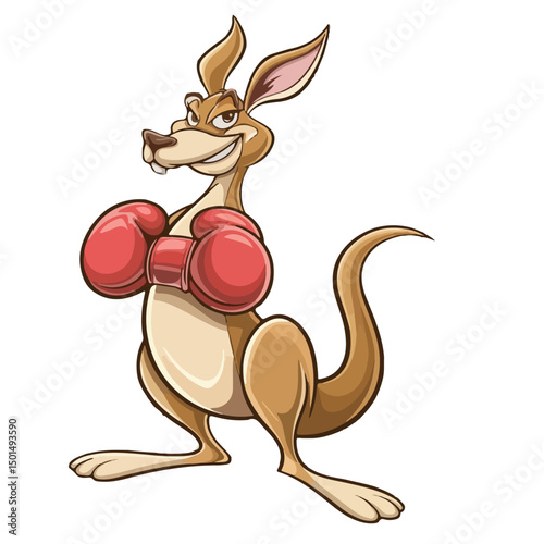 kangaroo cartoon animal vector illustration