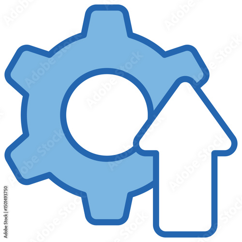 Development Blue White Icon
