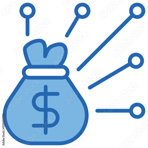 Capital Blue White Icon
