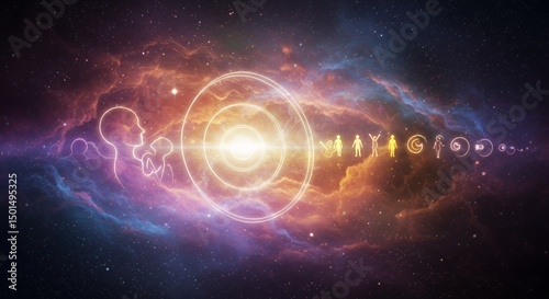 Wallpaper Mural Cosmic Journey: A Visual Representation of Life's Cycle in the Universe Torontodigital.ca